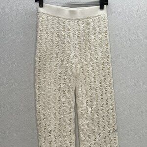 Jonathan Simkhai Women’s Georgie Crochet Pants – Ivory, Size XS